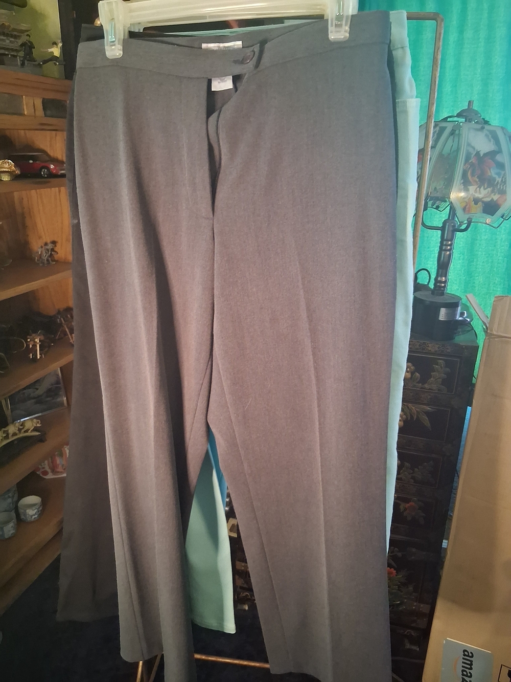 Investments Women's Straight Leg Dress Pants in Gray